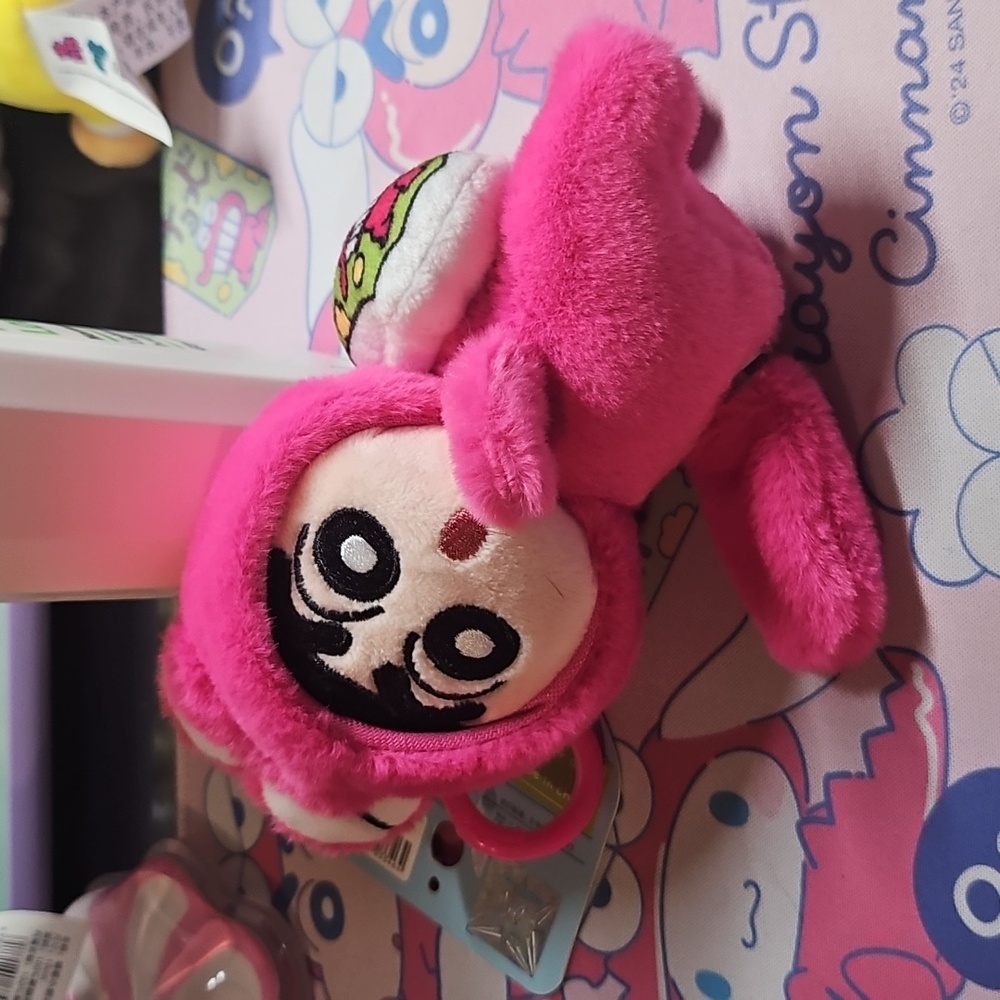 Pink Plush Keychain Crayon SHIN
